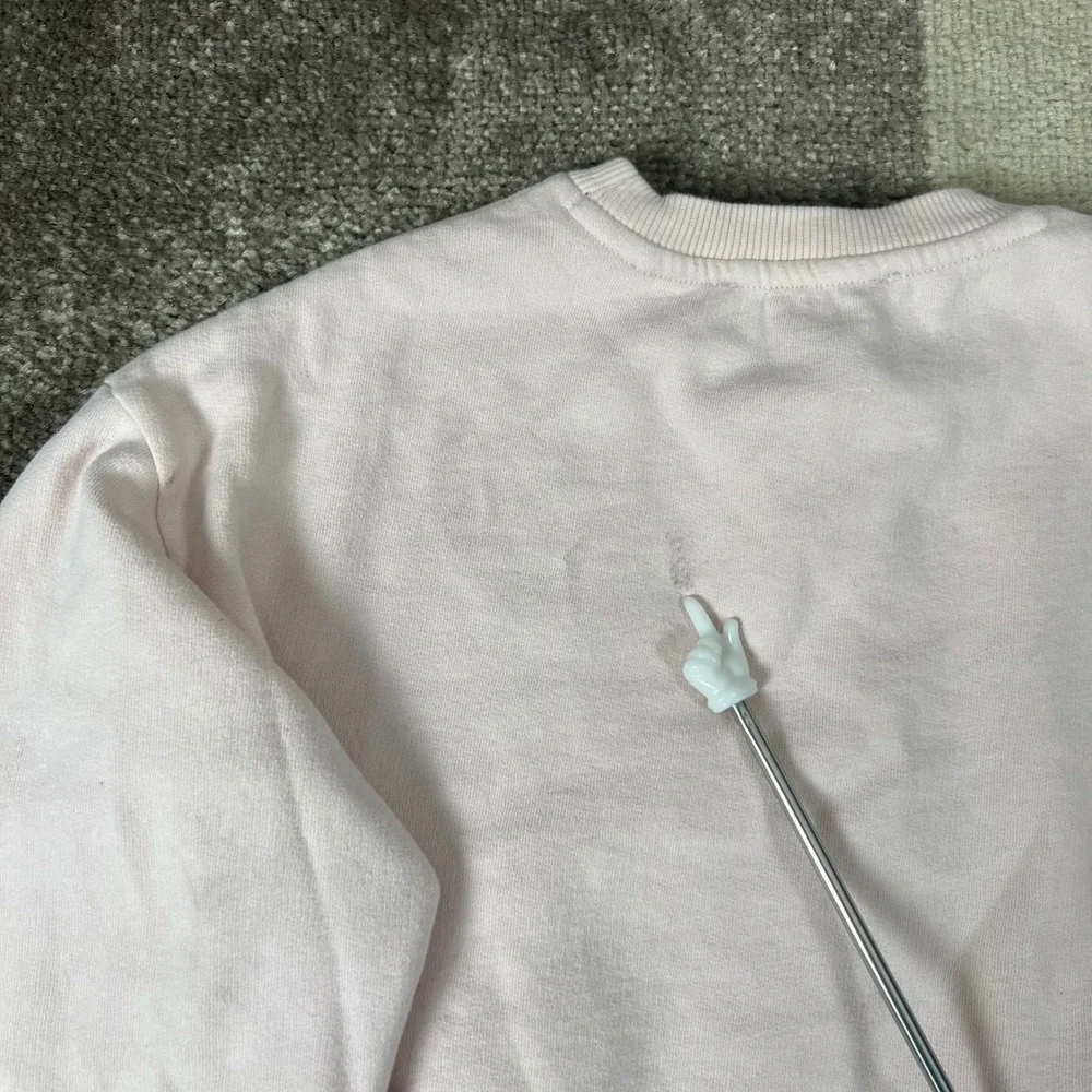 AllSaints London Girls Smallsaints Pink Ruched Sleeve Sweatshirt 7-8Y - Picture 7 of 10